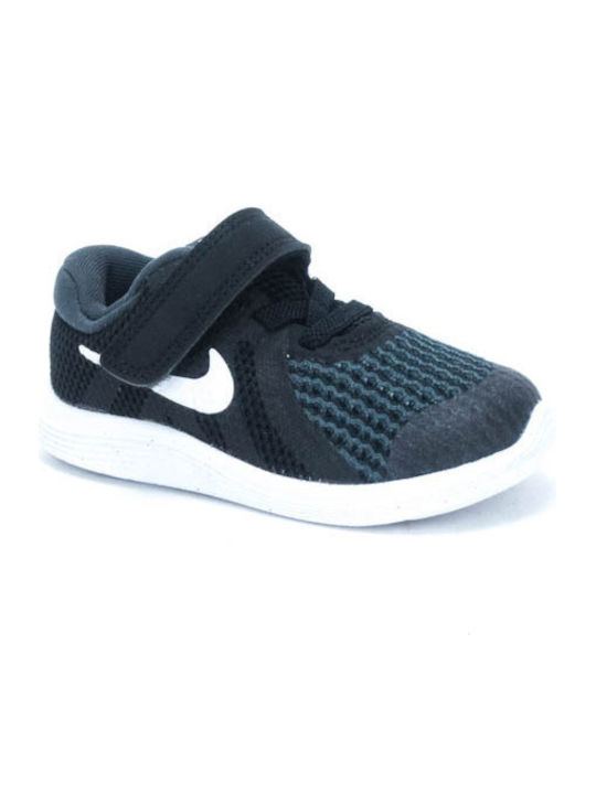 Revolution Revolution 4 I Kids Sports Shoes Running with Hoop & Loop Closure Black / White / Anthracite