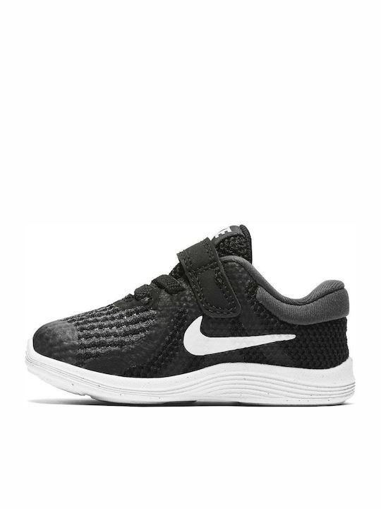 Revolution Revolution 4 I Kids Sports Shoes Running with Hoop & Loop Closure Black / White / Anthracite