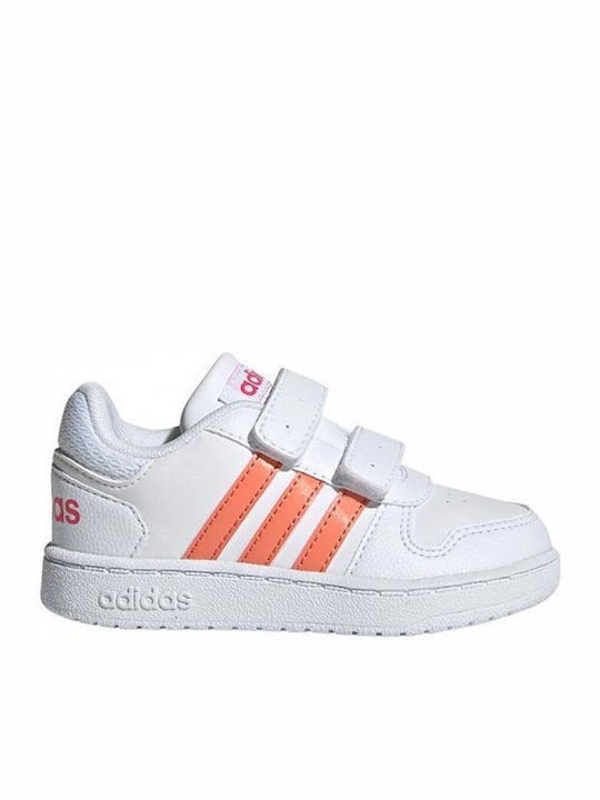 Hoops 2.0 CMF I Incaltaminte Sport Copii Baschet Cu Închidere Hoop & Loop Alb Nor / Roz Real