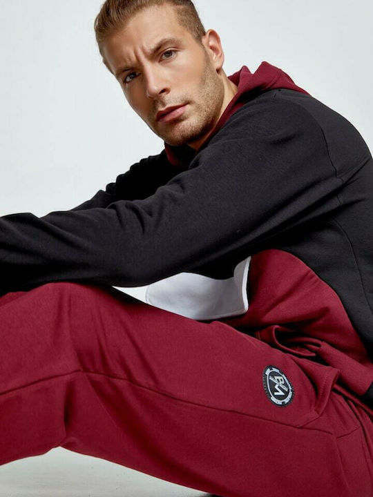 Sweatpants with Elastic Burgundy