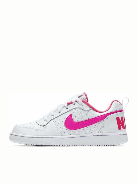 Court Court Borough Low GS Kids Sports Shoes Running with Laces White / Pink Blast
