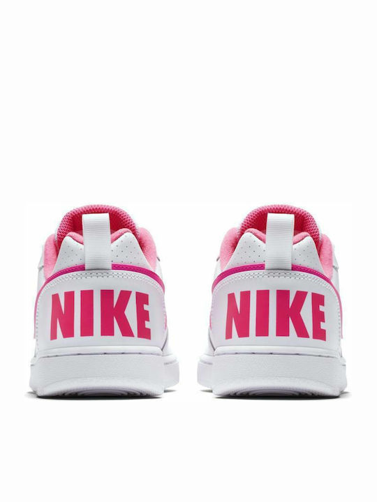Court Court Borough Low GS Kids Sports Shoes Running with Laces White / Pink Blast