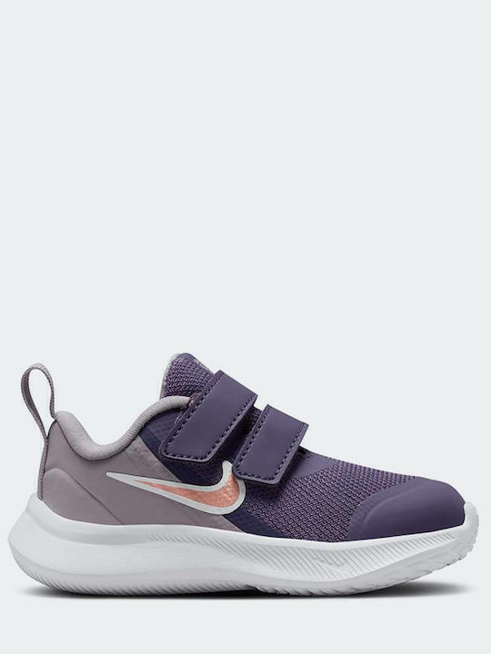 Star Runner Star Runner 3 Tdv Kids Sports Shoes Running with Hoop & Loop Closure Purple