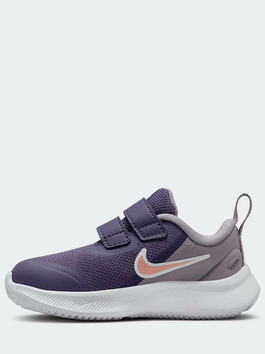 Star Runner Star Runner 3 Tdv Kids Sports Shoes Running with Hoop & Loop Closure Purple