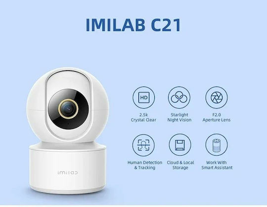 Imilab C21 IP Cameră de Supraveghere Wi-Fi Full HD+ 3MP cu Comunicare Bidirecțională și Lentilă 3.6mm