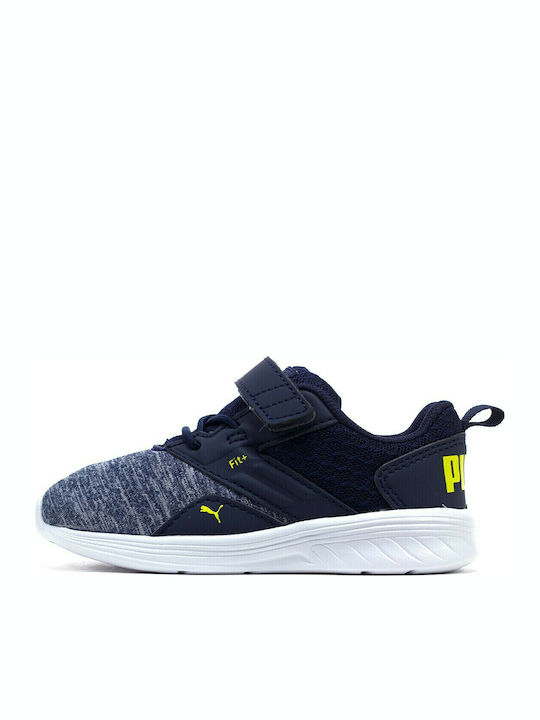 NRGY Comet V PS Kids Sports Shoes Running with Hoop & Loop Closure Navy Blue
