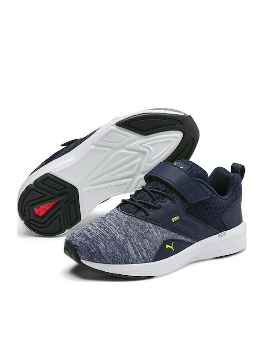 NRGY Comet V PS Kids Sports Shoes Running with Hoop & Loop Closure Navy Blue