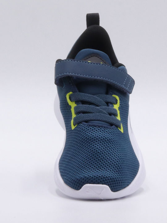 Flyer Runner Kids Sports Shoes Running with Hoop & Loop Closure Blue