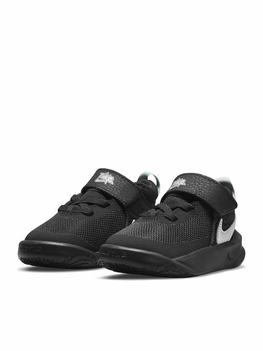 Team Hustle D 10 TD Αθλητικά Παιδικά Παπούτσια Running με Σκρατς Black / Volt / White / Metallic Silver