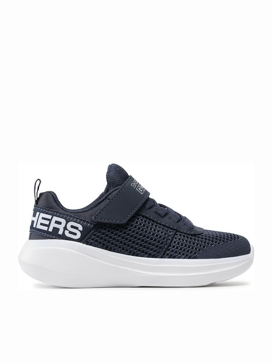 Tharo Kids Sports Shoes Running with Hoop & Loop Closure Navy Blue