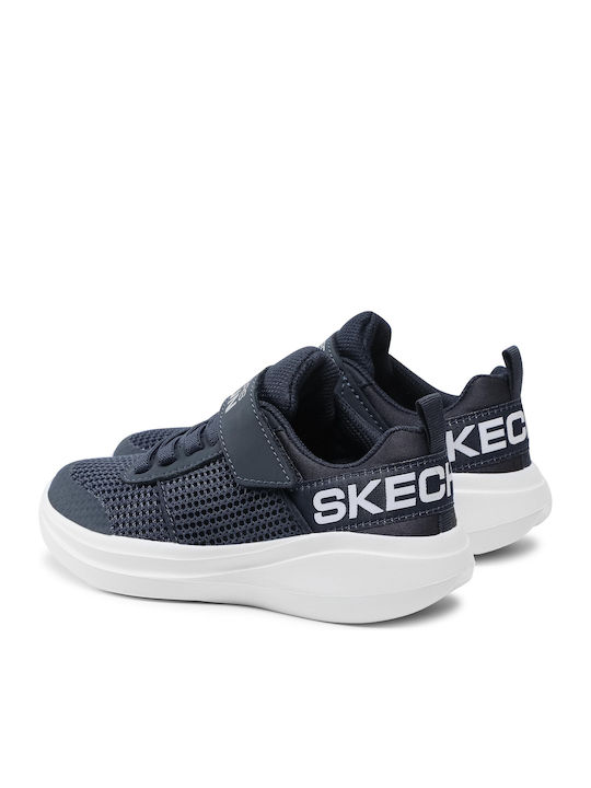 Tharo Kids Sports Shoes Running with Hoop & Loop Closure Navy Blue