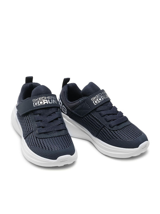 Tharo Kids Sports Shoes Running with Hoop & Loop Closure Navy Blue