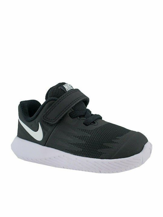 Star Runner TDV Kids Sports Shoes Running with Hoop & Loop Closure Black