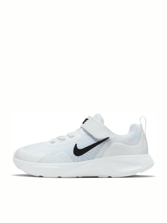Wearallday PS Kids Sports Shoes Running with Hoop & Loop Closure White