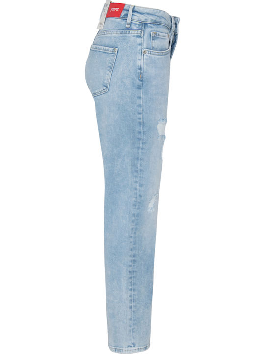 Mary Hoch tailliert Damenjeans mit Rissen in Gerader Linie