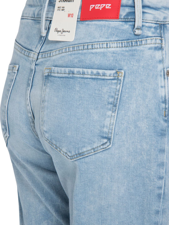 Mary Hoch tailliert Damenjeans mit Rissen in Gerader Linie
