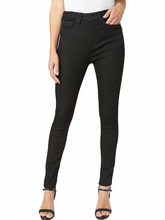 Dion High Waist Women's Jean Trousers in Slim Fit Black