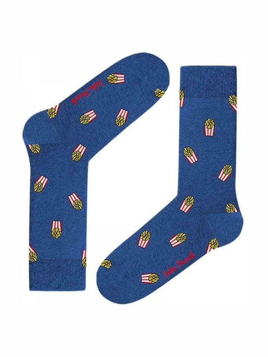 John Frank Popcorn Bărbați Șosete cu Model Multicolor 1Pachet