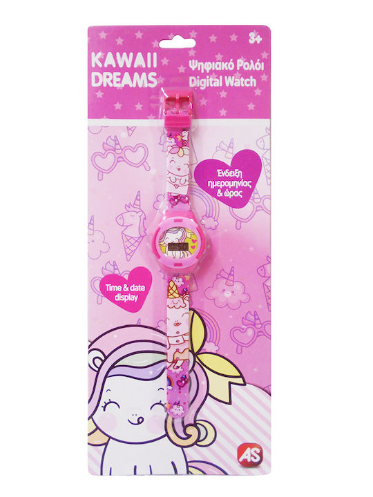 AS Παιδικό Ψηφιακό Ρολόι Kawaii Dreams Ροζ