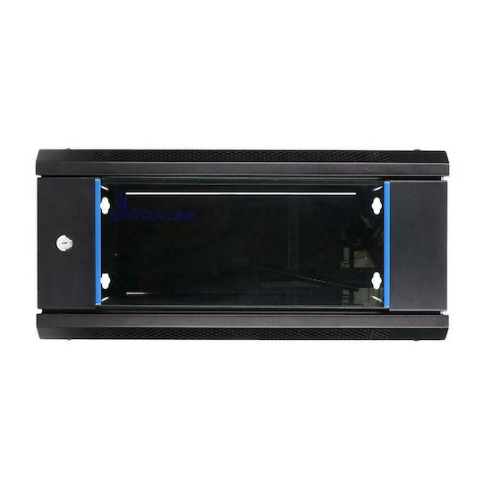 Extralink Επιτοίχια Καμπίνα Rack 4U 60x45cm Μαύρο EX.2886
