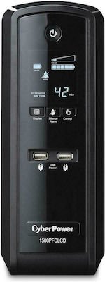 CyberPower CP1500EPFCLCD UPS Line-Interactive 1500VA 900W με 6 Schuko Πρίζες