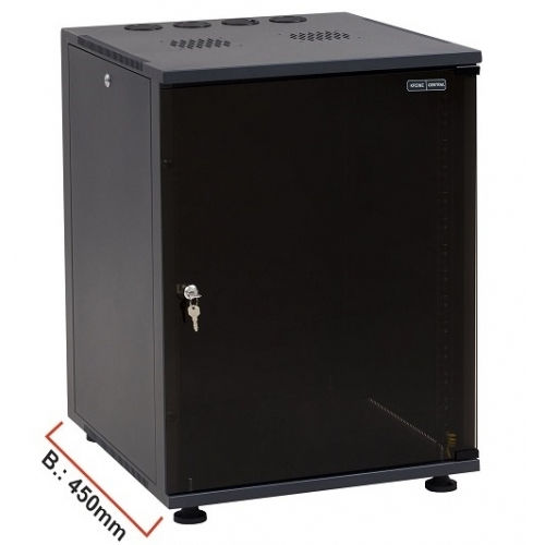 Central Basic 2 Boden Rack-Schrank 6U 54x45x31cm Schwarz 7000 3 450 06/C