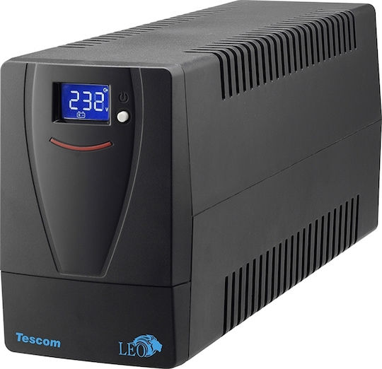 Tescom Leo LCD 850AP USV 850VA 480W mit 2 Schuko Steckdosen