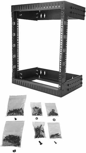 StarTech Επιτοίχια Καμπίνα Rack 12U Μαύρο RK12WALLOA