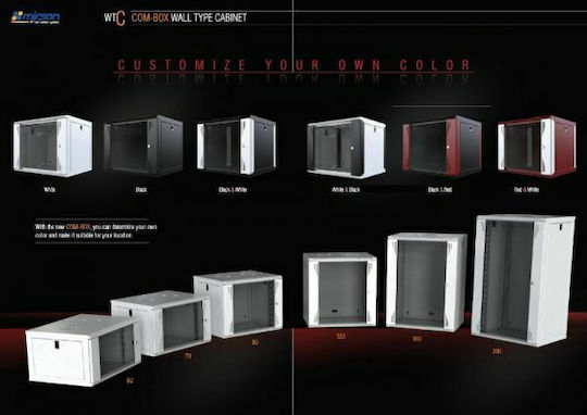 Mirsan Wall Mounted Rack Cabinet 12U 56.5x60x58cm Gray WTC12U60MN.02