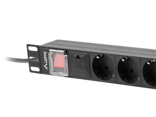 Lanberg Πολύπριζο Rack PDU-08F-0200-BK 1τμχ