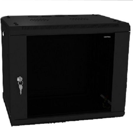 Central Wall Mounted Rack Cabinet 15U 60x45x37cm Black 3000145015/C