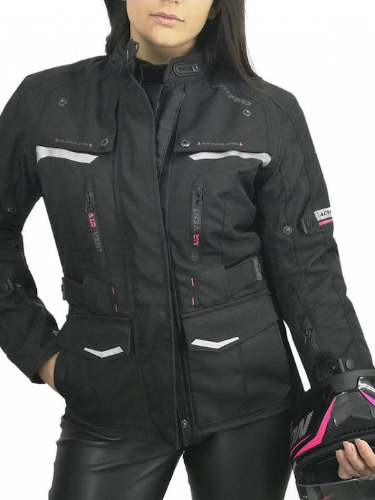 AGVpro Olympos Lady Women's Motorcycle Jacket Cordura 4 Seasons Waterproof Black