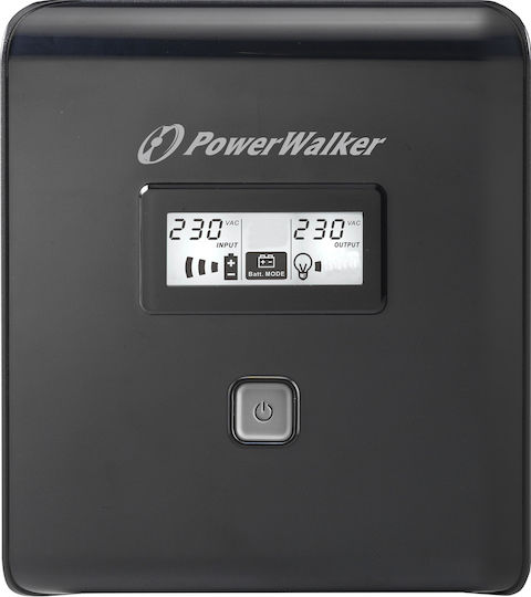 Powerwalker VI 1000 LCD UPS Line-Interactive 1000VA 600W με 4 Πρίζες