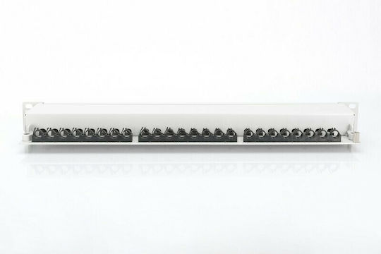 Digitus Patch Panel Shielded για Rack 1U 19" 24 Θυρών cat6 Γκρι