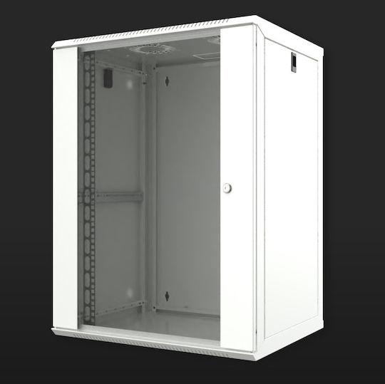 Mirsan Монтиран на стена Кабинет Rack 12U 56.5x45x58см Сив WTC12U45MN.02