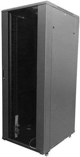 Central Επιδαπέδια Καμπίνα Rack 42U 80x100x207cm Μαύρο 4000 5 960 42/C