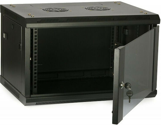 Safewell Wall Mounted Rack Cabinet 15U 54x45x71.5cm Black SMC5415