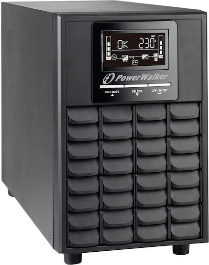 Powerwalker VFI 1000 CG PF1 UPS On-Line 1000VA 1000W with 4 IEC Power Plugs
