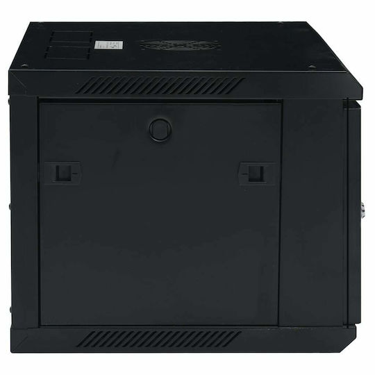 vidaXL Επιτοίχια Rack Cabinet 6U 60x45x37.5cm Black 30165
