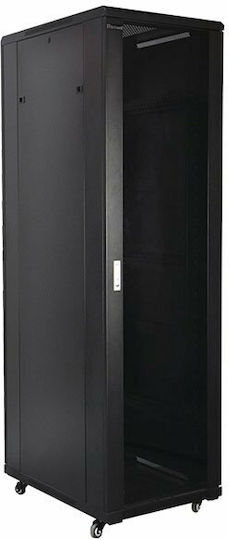Safewell Επιδαπέδια Καμπίνα Rack 47U Ασυναρμολόγητη 80x80x227cm Μαύρο SNB8847ΙΚ
