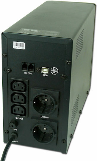 Energenie EG-UPS-034 Unitate UPS Linie Interactivă 1500VA 900W Cu 4 Prize De Curent Alternativ
