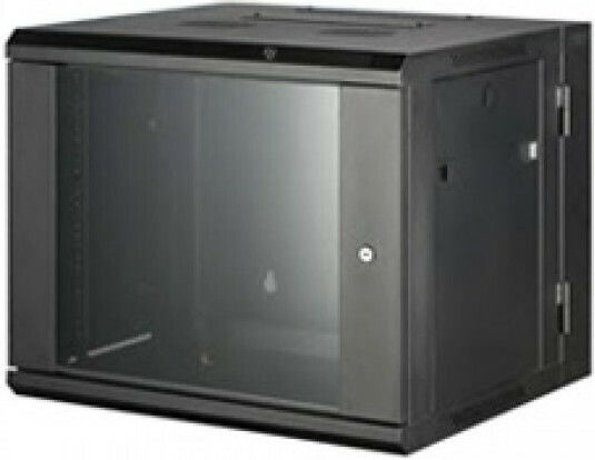 Safewell Монтиран на стена Рак кабинет 12U 60x55x63см Черен SMB6512