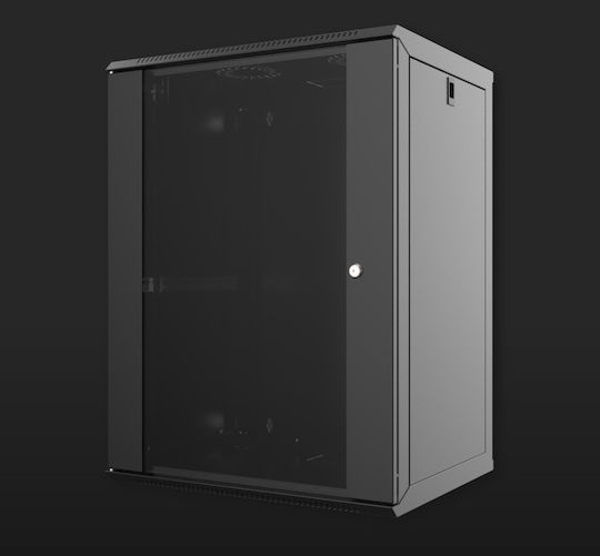 Mirsan Wandmontiert Rack-Schrank 7U 56.5x45cm Schwarz WTC07U45MN.01