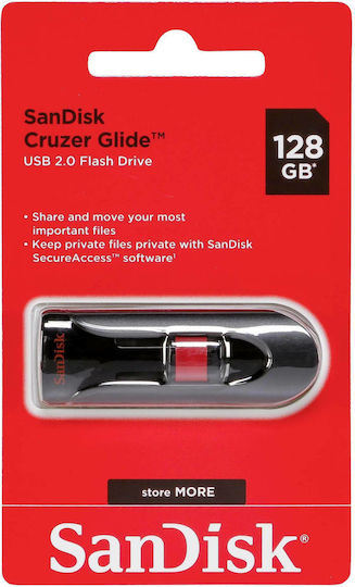 Sandisk Cruzer Glide 128GB USB 2.0 Stick Negru