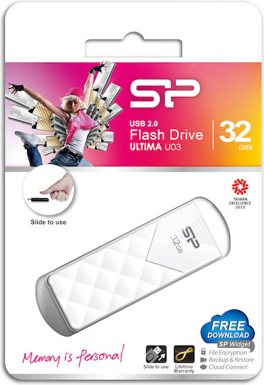 Silicon Power Ultima U03 32GB USB 2.0 Stick Λευκό