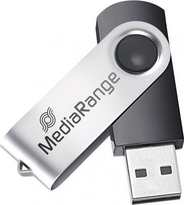 MediaRange 16GB USB 2.0 Флашка Сребриста