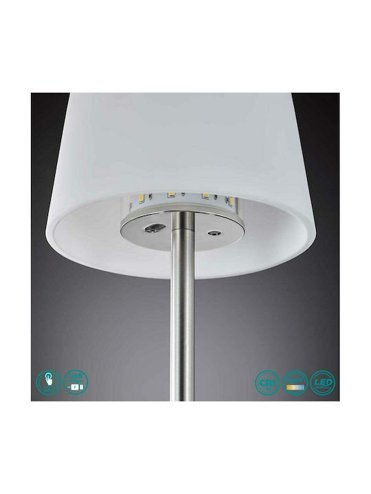 Wofi Genk LED Φωτιστικό Δαπέδου Υ115xΜ20εκ. με Θερμό Λευκό Φως 230lm Ασημί