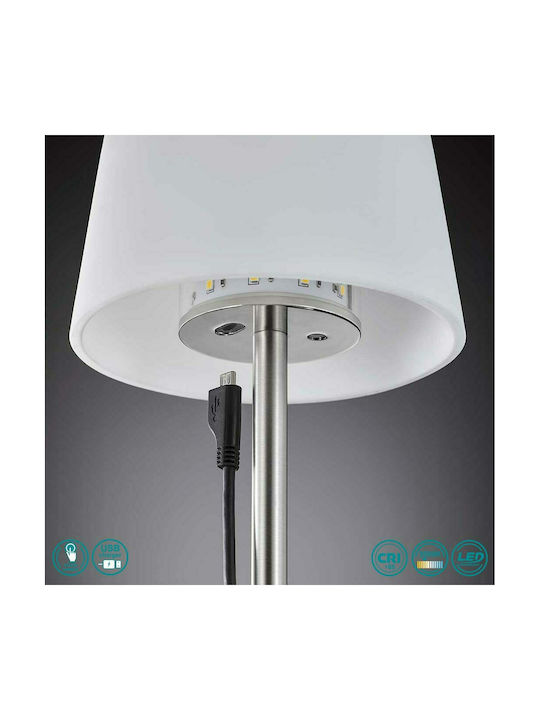 Wofi Genk LED Φωτιστικό Δαπέδου Υ115xΜ20εκ. με Θερμό Λευκό Φως 230lm Ασημί
