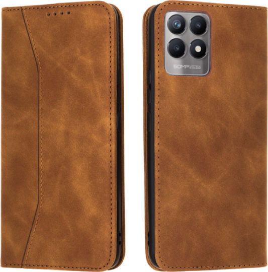Bodycell PU Leather Brieftasche Synthetisches Leder Braun (Realme 8i)