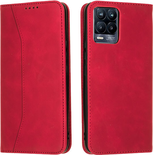 Bodycell PU Leather Wallet Δερματίνης Κόκκινο (Realme 8/8 Pro)